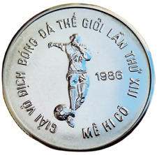 Vietnam: 100 Dong 1986 Fußball-WM in Mexico 1986 - Spieler am Ball, (A62), BU.