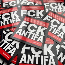 FCK ANTIFA Aufkleber 7,4 cm FCK GRN FUCK Sticker Gegen Anti Links Nazis NZS