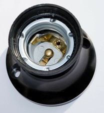 Wand Fassung E27 schwarz