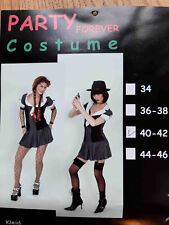 Karnevalskostüm "Gangsterbraut“, Größe 40-42 mit Hut und Strumpfband 