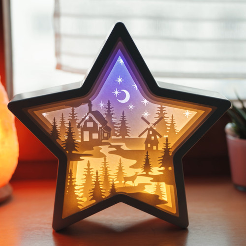 Cim papercut lightbox star - 3d,