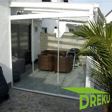 3.770 (B) x 2.153 (H) mm  - Glasschiebewand Raumteiler für Terrassendach etc.