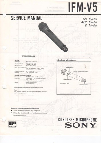 Sony ifm service manual - sony, ifm-v5