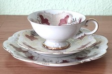 Sammeltasse 3-teilig Bavaria Johann Seltmann Vohenstrauß Dekor rot gold