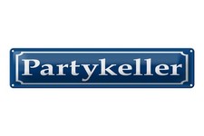 Blechschild 46x10cm Partykeller Deko Schild