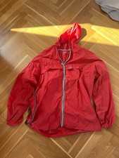 Regenjacke Jacke Rot Red K Way Vintage Gr. 8 L Windbreaker Shiny France 70s 80s