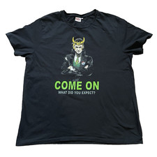 Marvel Avengers Endgame Loki Tshirt Herren Xxl  Merch Schwarz Shirt Come On