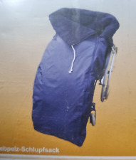 Orgaterm Rollstuhl Körperform Schlupfsack Webpelz blau Medium ---U-Reißverschluß