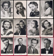 12 SCHÖNE SCHAUSPIELER AUTOGRAMMKARTEN SAMMELBILD 1940er RARITÄT POSTKARTEN GR.
