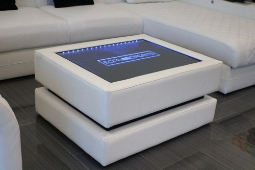 Leder couchtisch beistelltisch - leder,