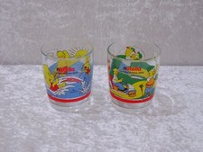 XBqPCK - 2 x Nutella The Simpsons Glas - Vintage - Reklame Werbung - 9 cm