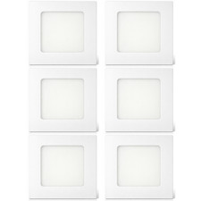 6 x LED Einbaupanel eckig
