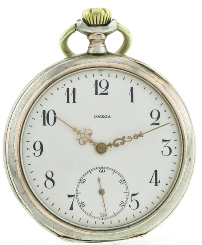 Omega offene herrentaschenuhr - omega,