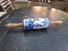 Altes Nudelholz,Teigrolle Porzellan Zwiebelmuster