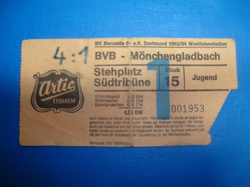 Ticket bvb dortmund - 83/84,