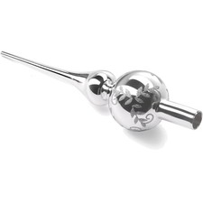 Christbaumspitze Glas Silber