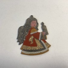 Zinnanhänger Engel mit Kerze