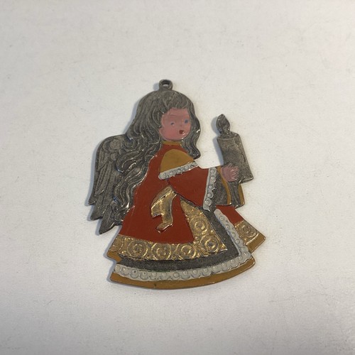 Zinnanhänger engel mit kerze - zinnanhänger,