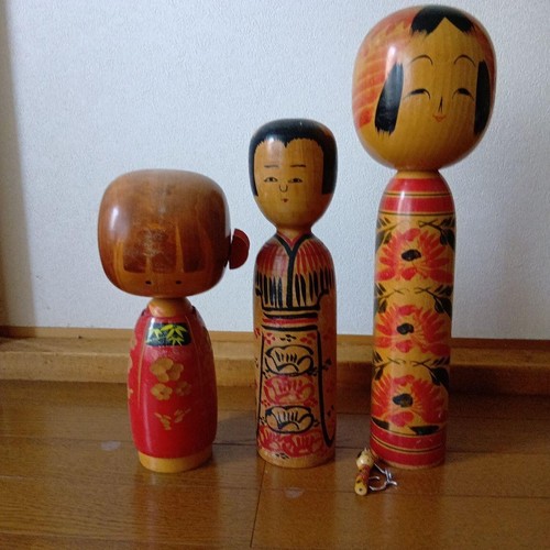 Kokeshi 3er set - kokeshi, &