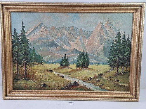Malerei alpenlandschaft bach - alpenlandschaft,