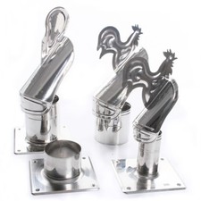 Schornsteinaufsatz Kaminaufsatz Edelstahl Lüftungsaufsatz Grundplatte Ø80-200mm