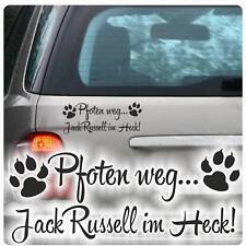 Pfoten weg... Jack Russell im Heck Auto Aufkleber Sticker Pfote Terrier A4078 