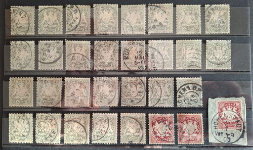 Posten lot gestempelt - 65, ,