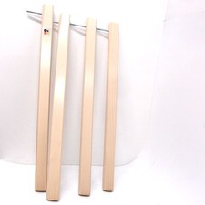 Tischbeine 4er Set Holz weiß massiv 71 cm Tischfuß Gewindestange Möbelbeine