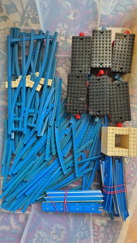 Lego blaue eisenbahnschienen - lego,