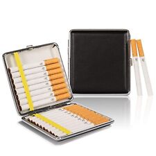 Zigarettenetui Metall Leder für 20 Zigaretten 9x9x1,7cm Zigarettenbox Etui Box