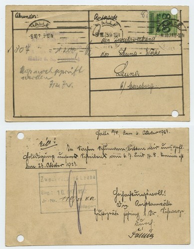 113027 postkarte halle - -,