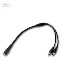 DC-Verteiler 5,5/2,1mm 1x Kupplung / 2x Stecker Y-Kabel für zB Netzteile f LEDs