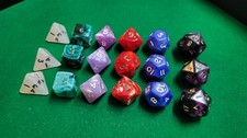RPG Rollenspiel-Würfel W4 - W20 (3 Sets à 6 Würfel)