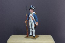 Vollplastische Zinnfigur: Musketier um 1780-1806, 54mm - bemalt
