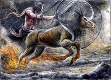 Andreas Noßmann Original - "Herakles auf der Jagd ..."