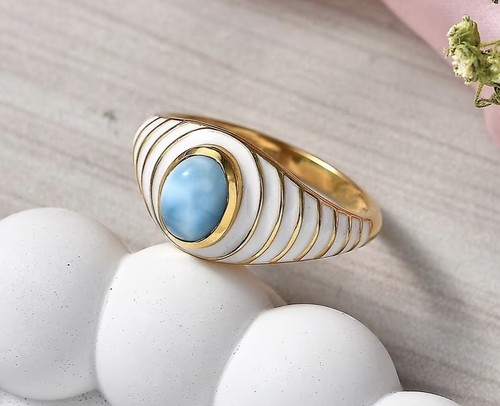 Damenring blau larimar - damenring,
