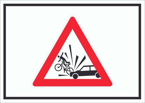 Auto und fahrradfahrer unfall - auto,