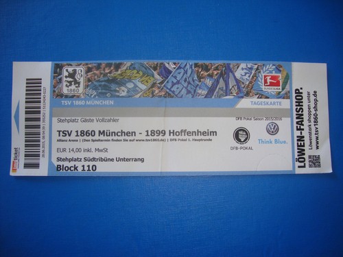 Ticket tsv 1860 münchen - ticket,