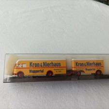 Brekina Modell 1:87 Nr. 57701 Henschel Hängerzug "Kron & Nierhaus" neu in PC-Box