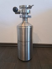 Edelstahl Behälter 3,8l Industrie Neu Powder Container Scheibenventil Flasche