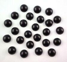 Halbperlen rund 12 mm schwarz