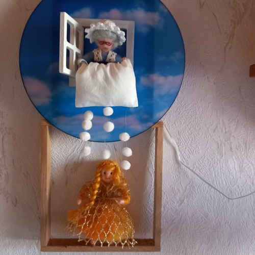 Filzfiguren deko frau holle - frau,