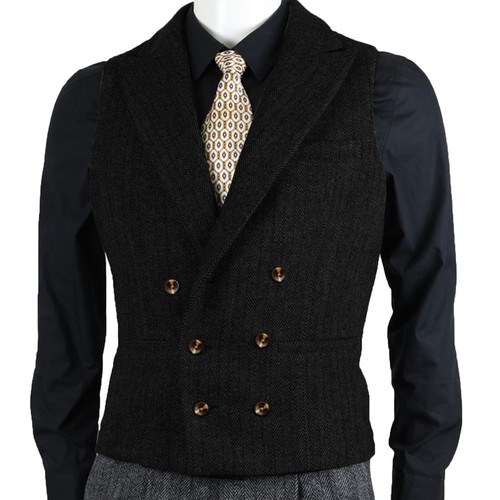 Doppelbrust herren tweed weste - herren,