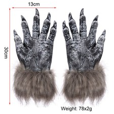 Werwolf Handschuhe Fäustlinge Cosplay Kostüm Zubehör Horror Tier Krallen