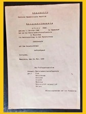 beglaubigte Abschr.  Meister Zeugnis für Landtechnik - DDR 1970, KLS Wanzleben,