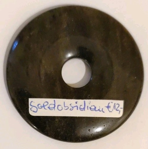 Gold obsidian donut - gold-obsidian, ~