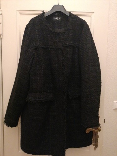 Schwarzer boucle mantel - boucle,