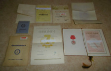 DDR Urkunden Auszeichnung NVA Wehrdienstausweis Gesundheitsbuch Zeithain Marke