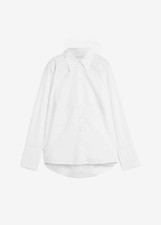 Hemdbluse Gr. 44 Weiß Damenbluse Langarm-Hemd Tunika Oberteil Neu*