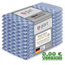 Glart 48SB 10er Set Geschirrtücher Küchentücher Vollzwirn 50x70 cm blau